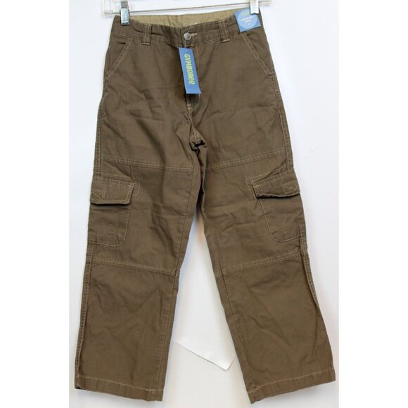NWT 2007 Gymboree Dark Khaki Cargo Pants Boys sz 8  Pockets Outdoor Straight Fun - Picture 1 of 6